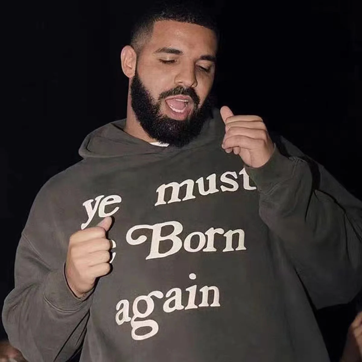 

Must Ye Be Born Again Men Women High Quality Foam CPFM Hoodie Kanye West Drake Sweatshirt Pullover WY616