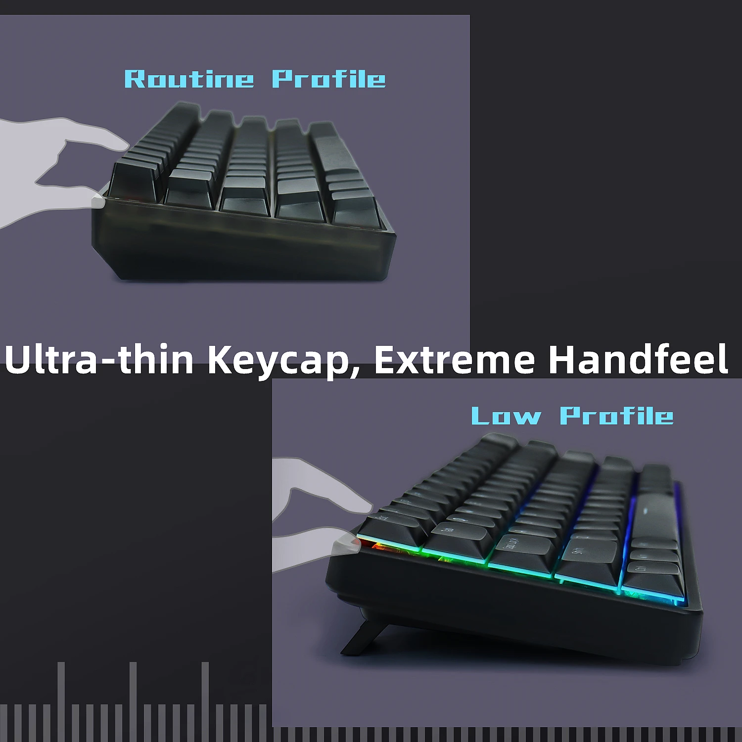 PBT пользовательские низкопрофильные колпачки клавиш 117 клавиши XVX Horizon для 60% 65% 75%