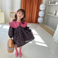 girl dress%c2%a0party evening gown cotton 2022 splicing spring autumn cotton flower girl dress vestido robe fille ball gown kids baby