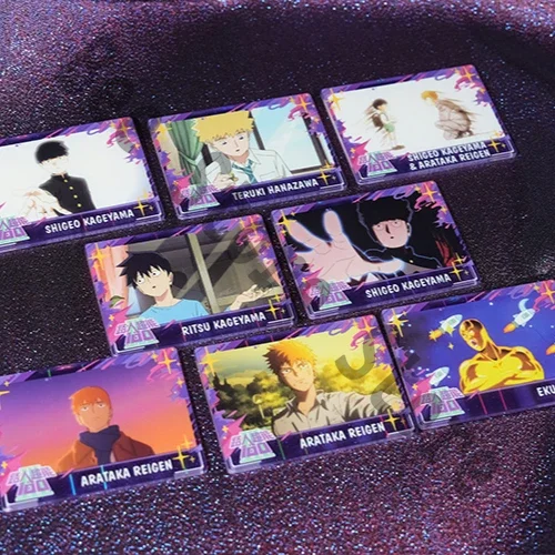 Аниме Mobu Saiko Hyaku Mob Psycho 100 Hanazawa Teruki Reigen Arataka Dimple Kageyama Shigeo Cosplay Laser Acrylic Card Ornament
