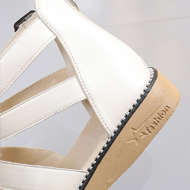 Gladiator Women Sandals Summer Peep Toe Female Sandals Soft Women's Sandals Outdoor Casual Shoes Roma Non-slip Breathable Shoes