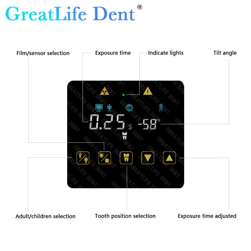 GreatLife Dent X Ray Стоматологический портативный для стоматолога Цифровой