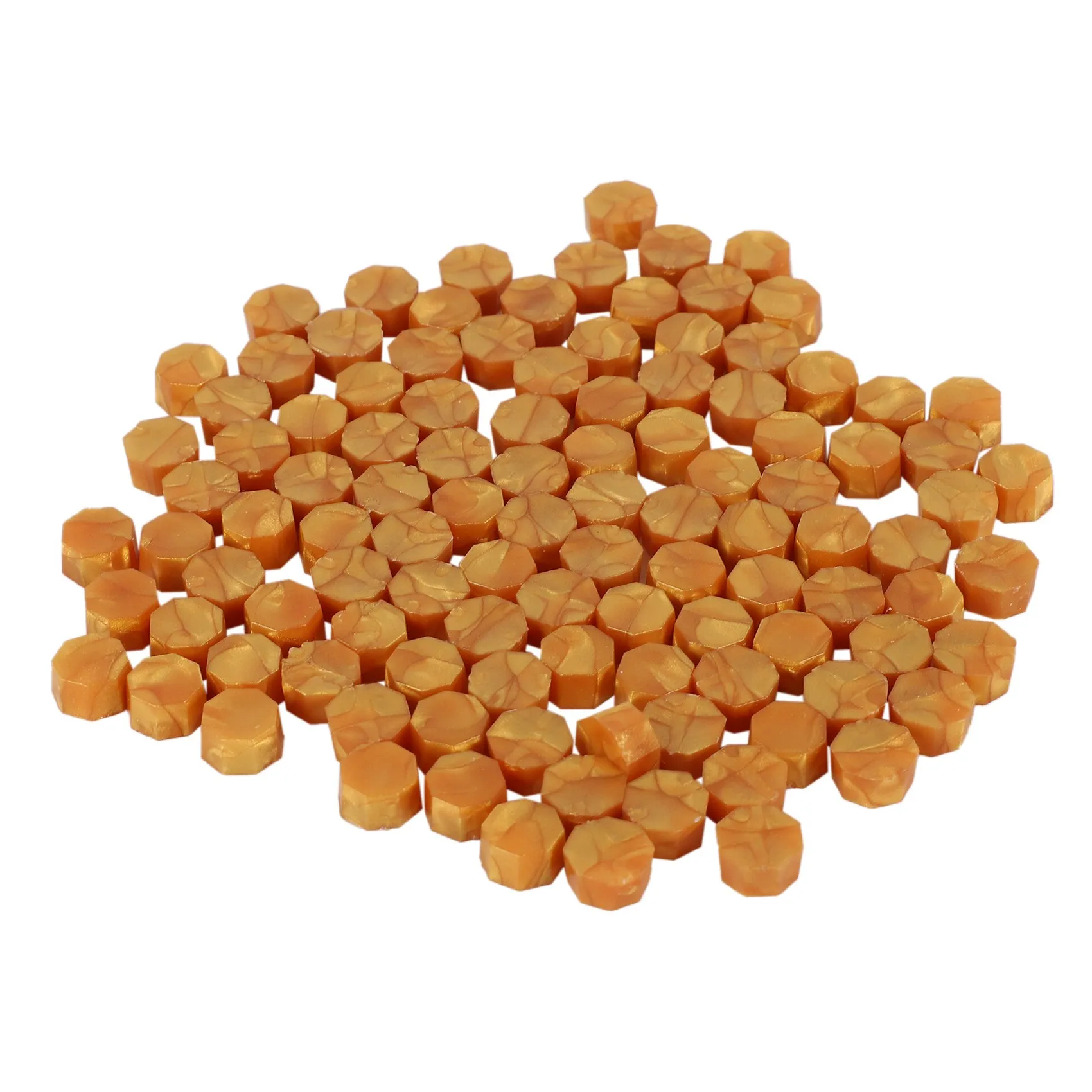 100Pcs Sealing Wax Seal Beans Stamp Beads for Vintage Craft Envelope Wedding Ancient Tools -Golden