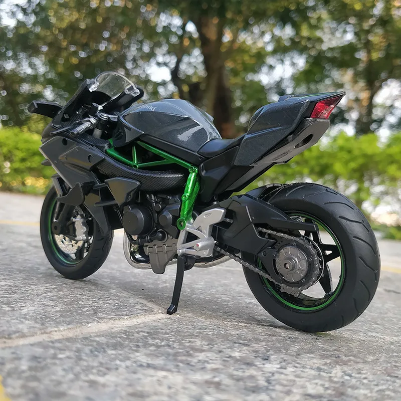 Игрушечный Мотоцикл Kawasaki Ninja H2R в масштабе 1:12 литая металлическая модель гоночная