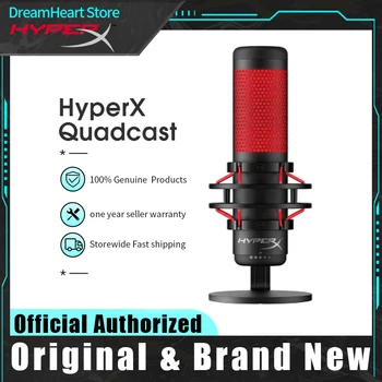 Original HyperX QuadCast / QuadCast S E-Sports Microphone Computer Gaming Live Microphone RGB Microphones For Pc Laptop 1