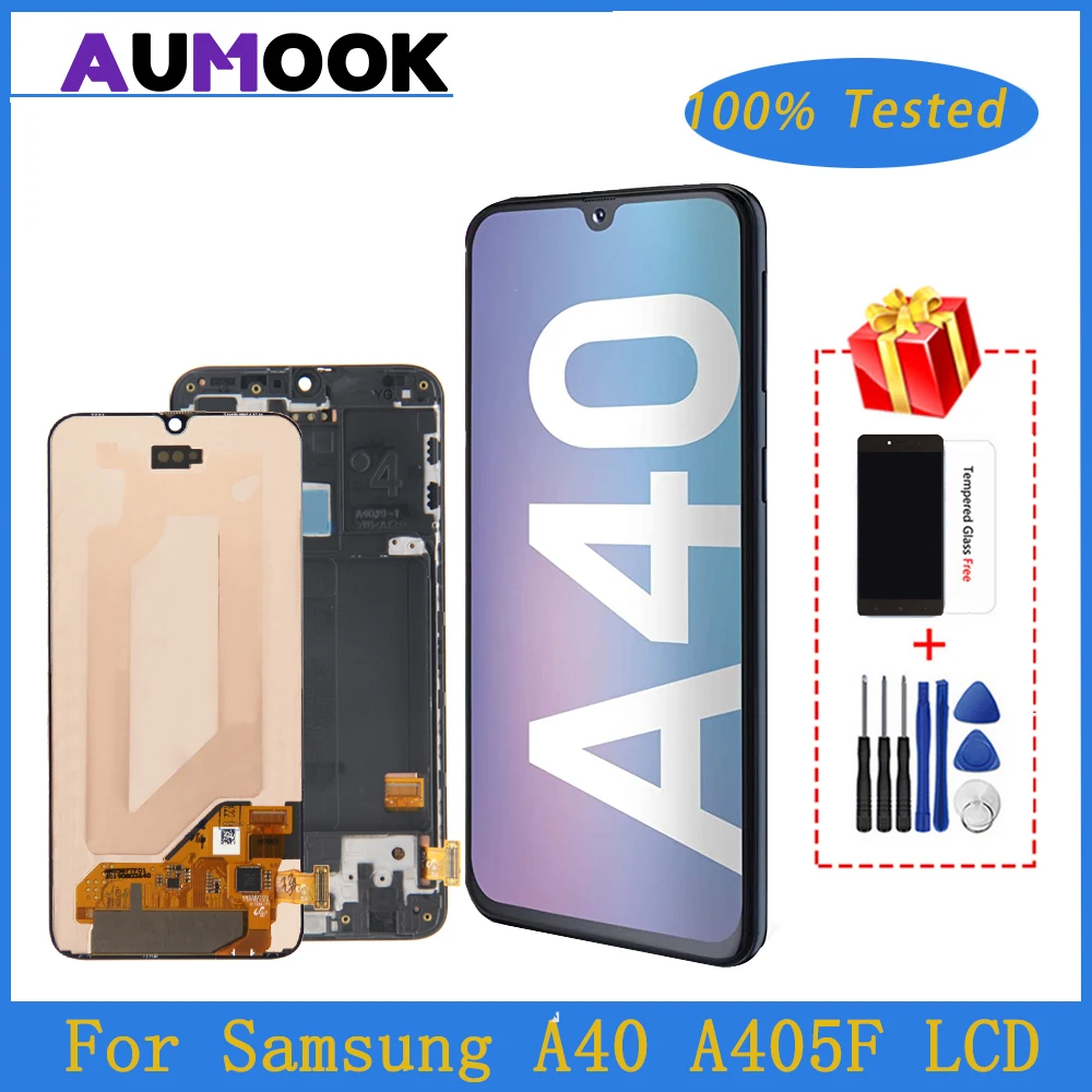 

Original Display For Samsung Galaxy A40 A405F LCD Touch Screen Digitizer Replacement For Samsung A405F A405FN A405FM A405S LCD