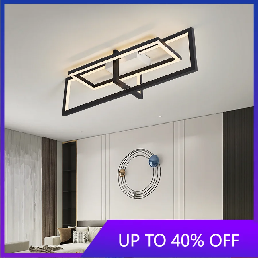 

Minimalism Surface Mounted Modern Led Chandelier lamparas de techo Rectangle acrylic led Ceiling Chandeliers fixtures 110-260V