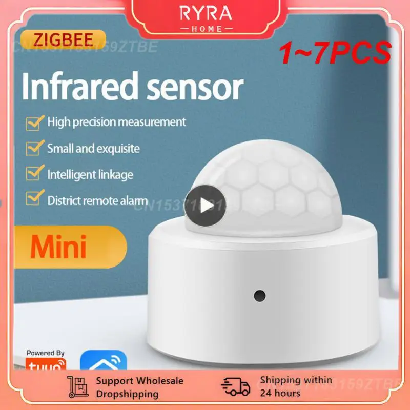 

1~7PCS Mini Zigbee PIR Motion Smart Sensor Wireless Body Infrared Detector Security Tuya/Smart Life App Control Alexa Google