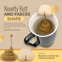 poop shape reusable silicone tea strainer leaf tea infuser coffee filter diffuser strainer tea accessories funny herbal tea bag
