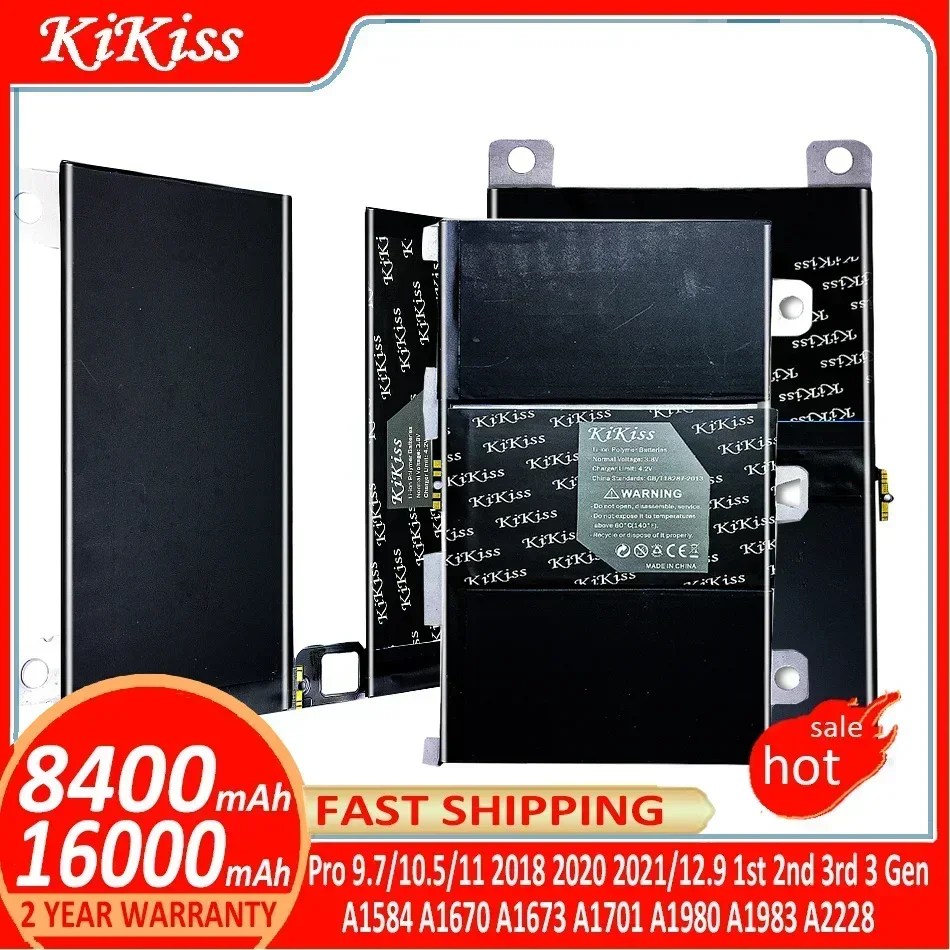 Аккумулятор KiKiss для Apple iPad Pro 9 7/10 5/11 2018 2020 2021/12 1-го 2-го 3-го поколения/A1584 A1670 A1673 A1701