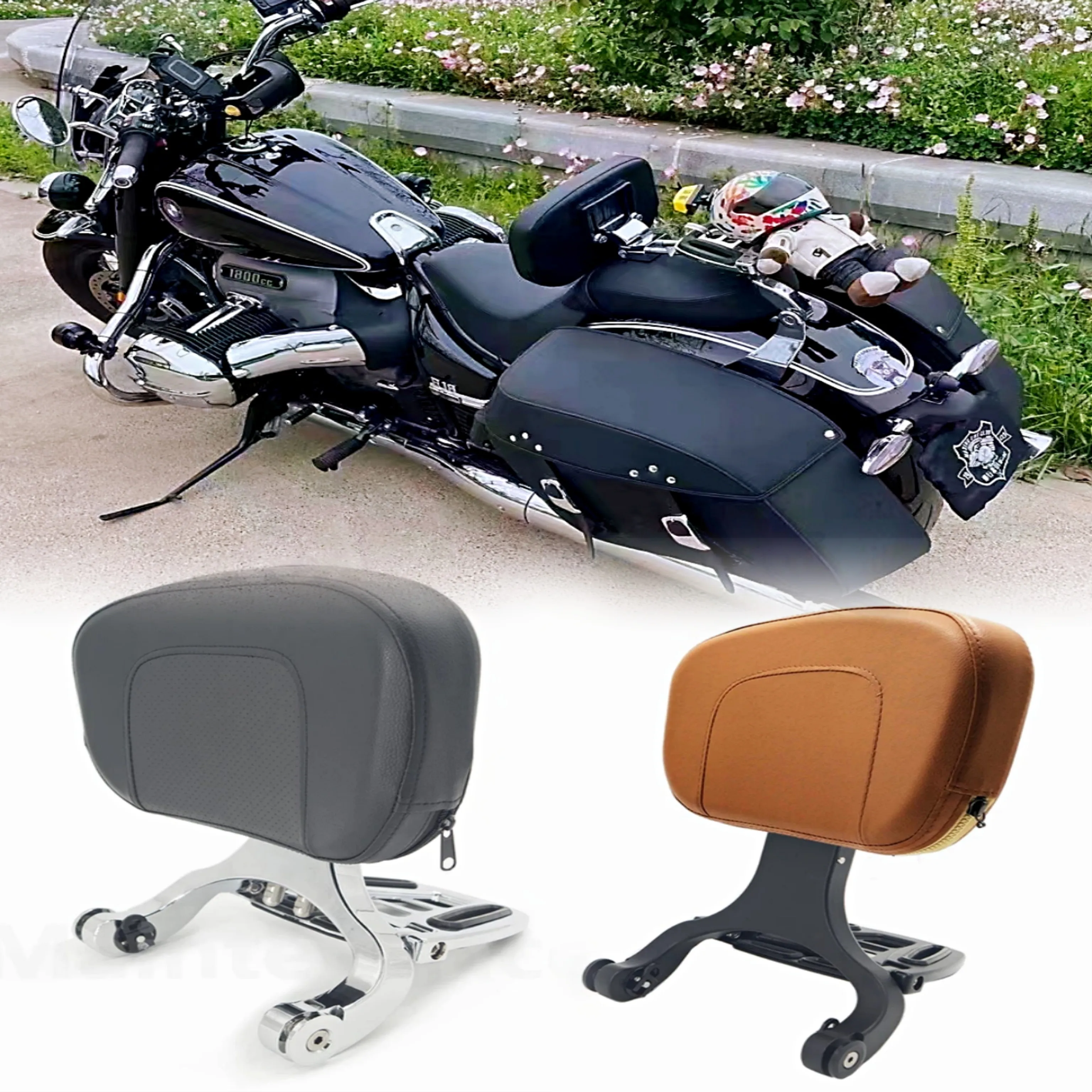 

For BMW R18 Classic Motorcycle Accessories Sissy Bar Multi-Purpose Driver Passenger Backrest with Folding Luggage Rack