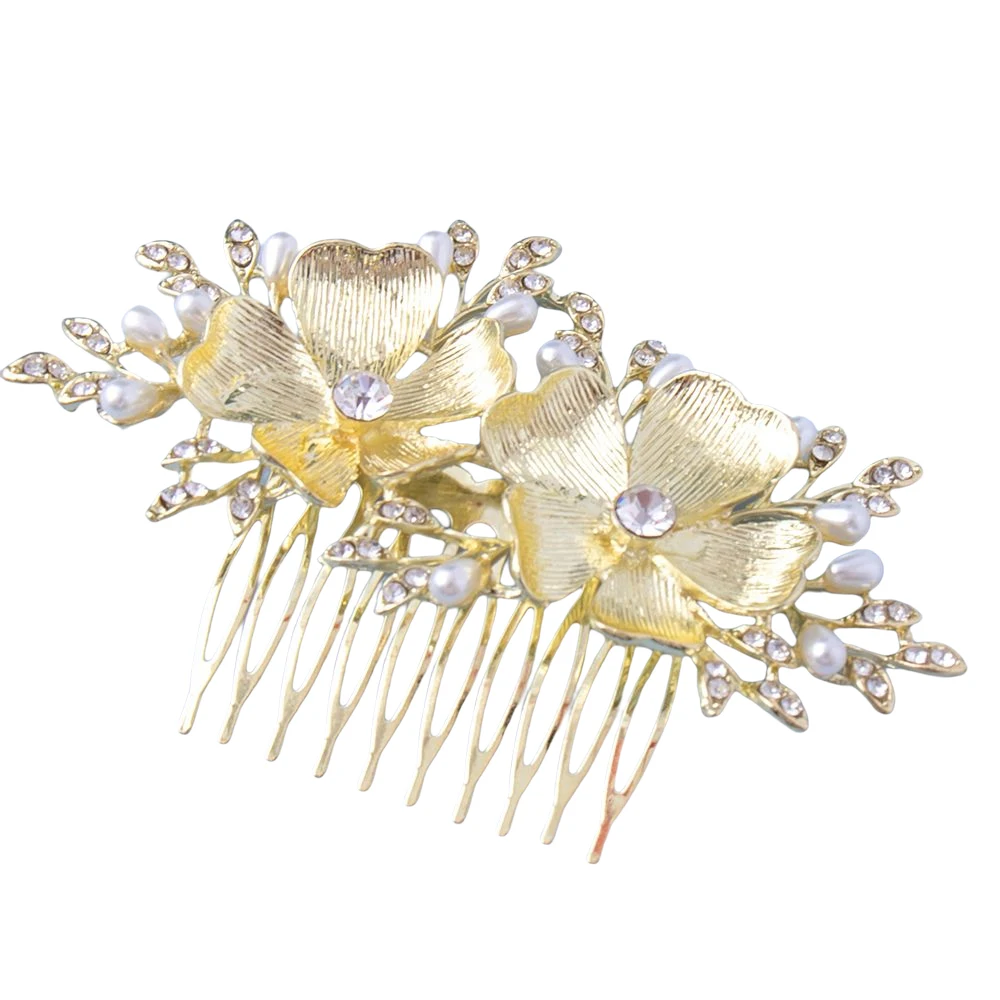 

Аксессуары для волос гребни с роскошными Стразы Цветочный стиль ювелирные изделия для банкета свадебные платья юбки