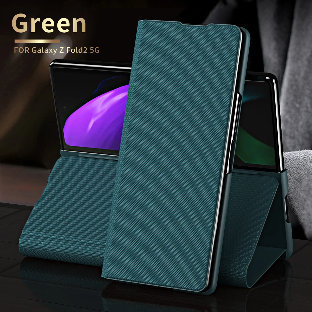 

Чехол для Samsung Galaxy Z Fold 3 5G Z Fold 2 5G, кожаный флип-чехол с подставкой и полной защитой