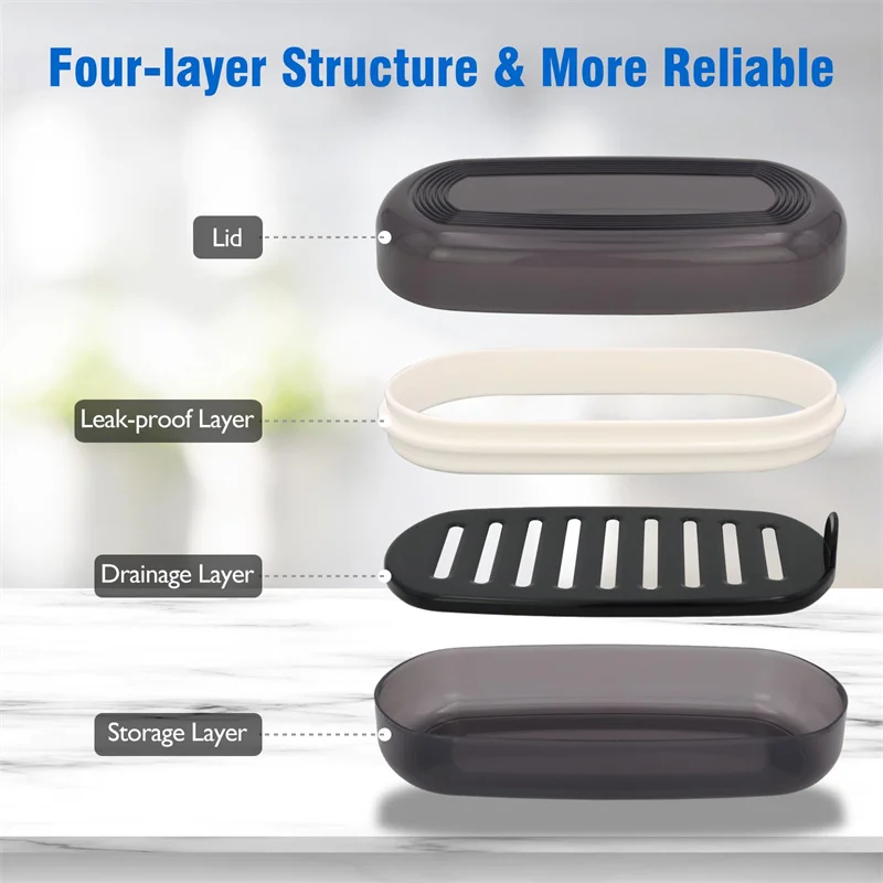 Мыльница для слива унитаза без принтера с крышкой креативная портативная