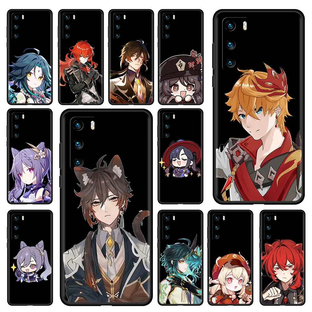 

Case For Huawei P30 P Smart Z P40 Lite E P20 Honor 50 8X 20 Pro 30i Y7 Y6 Y9 2019 Silicone Phone Cover Genshin Impact Zhongli