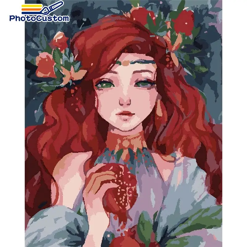 

PhotoCustom Pictures By Number Girl Kits Home Decor Painting By Number Portrait Drawing On Canvas HandPainted Gift 50x65