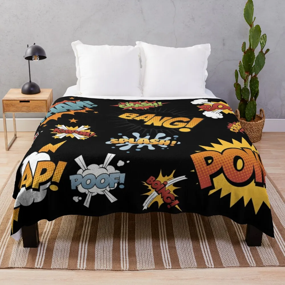 

Меховое одеяло в виде комиксов, очень большое одеяло