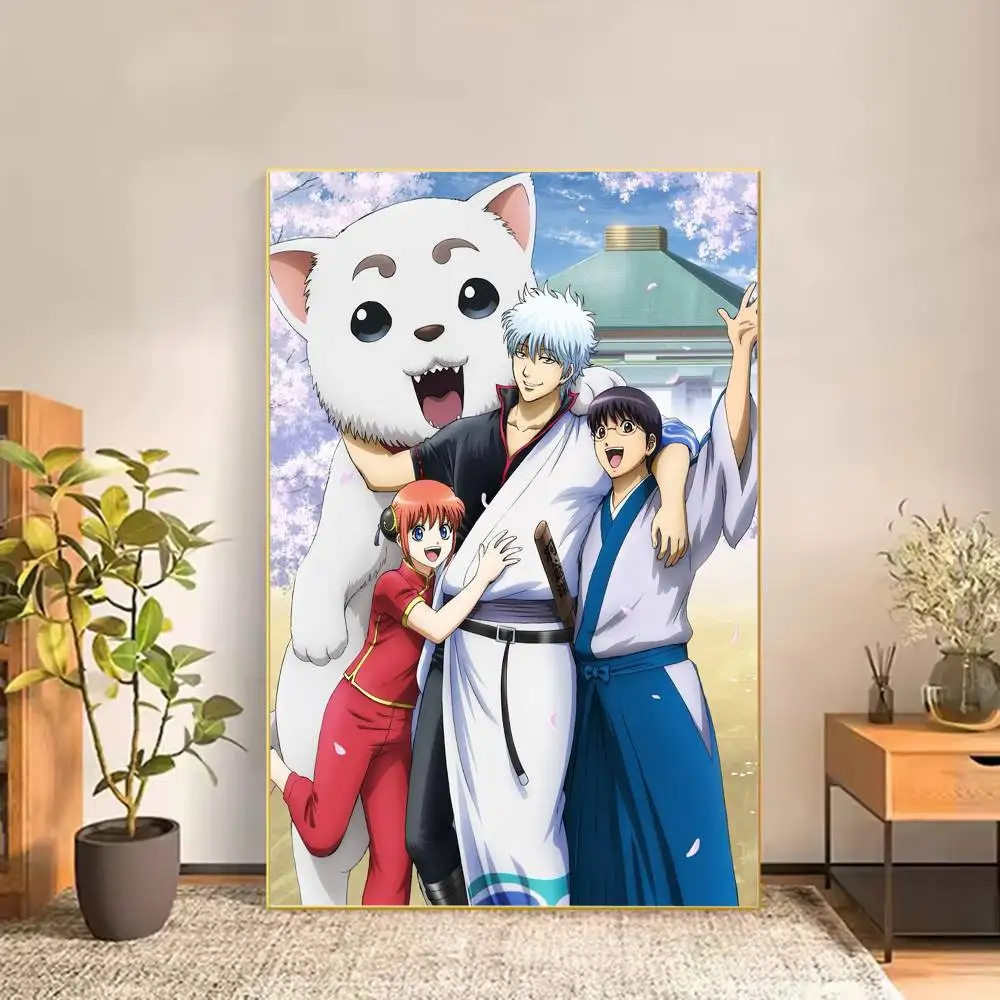 Фото Постер с изображением аниме G-Gintama, универсальный, водонепроницаемый, HD, самоклеящийся декор для стен, идеально подходит для любого помещения, идеальный подарок №5