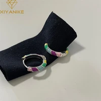 xiyanike simple colorful drop glaze hoop earrings for women girl korean fashion punk jewelry friend gift party %d1%81%d0%b5%d1%80%d1%8c%d0%b3%d0%b8 %d0%b6%d0%b5%d0%bd%d1%81%d0%ba%d0%b8%d0%b5