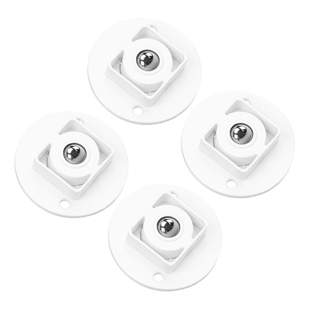 

4 Pieces Caster Pulleys 360 Degrees Rotating Box Universal Wheels Low-noise Replacement Container Rollers
