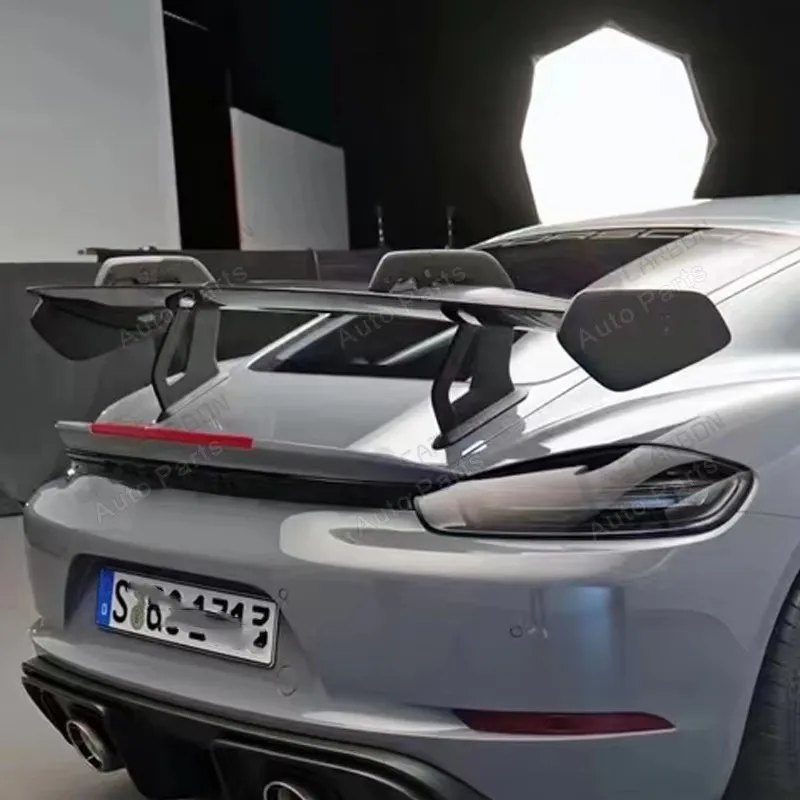 Для porsche 718 987 Cayman Boxster GT4 RS Стиль Углеродное волокно Задний спойлер Автомобильный