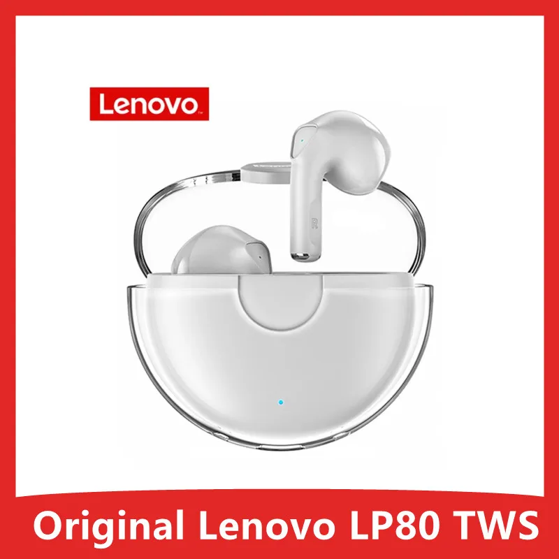

Original Lenovo LP80 TWS Bluetooth Earphone 9D HIFI Sound Mini Wireless Earbuds with Mic for iPhone Xiaomi Sport Headphone