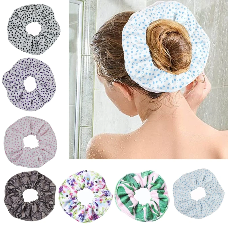 

Female Dry Hair Scrunchies Microfiber Towel Hair Rope Curly Thick Hair Scrunchy