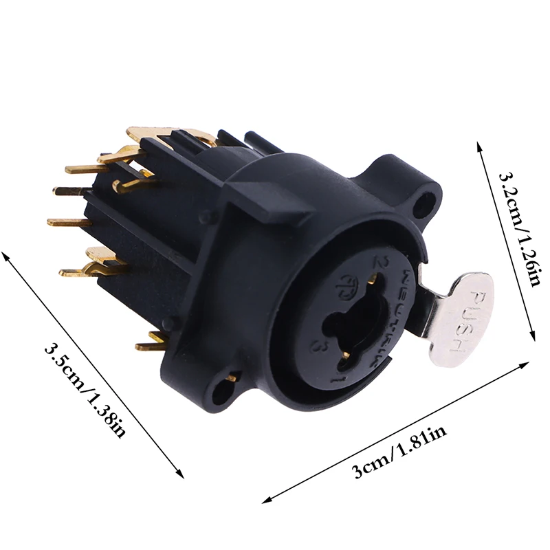 

Двухфункциональный 3-контактный разъем XLR 6,35 мм, разъем для монтажа на панели, шасси-разъем для микрофона, микрофона, аудио, видео системы, чистая медь