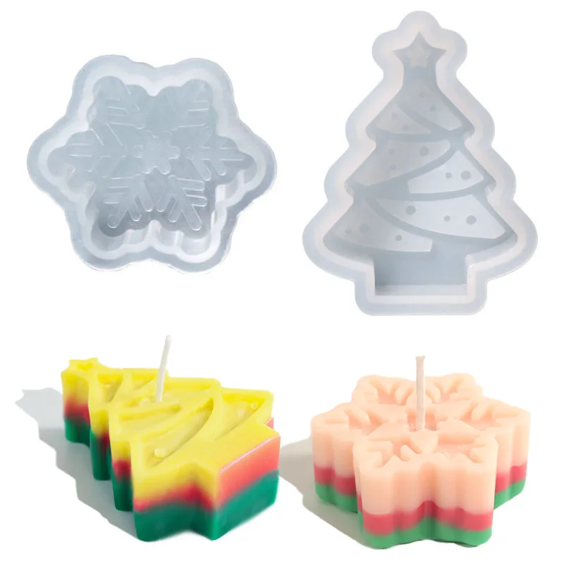 

Christmas Resin Molds Silicone Snowflake With Varying Shape Ornament For Casting Epoxy Crafts Candle Holder Tealight Mold Mould