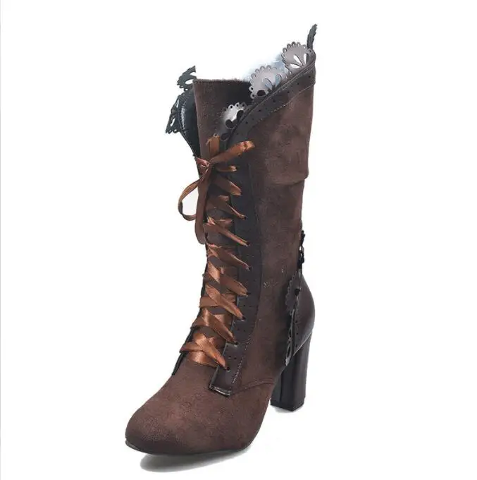 

New Classic High Boots Women Autumn Faux Suede Fashion Spike Heels Woman Shoes Winter Women Boots women's high heel leather boot