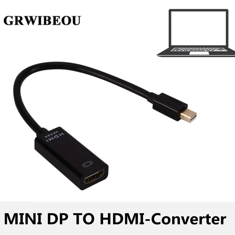 MINI DP to HDMI-compatible Cable Adapter Male To Female For HP/DELL Laptop PC Display Port to 1080P HDMI-com' Cable Adapter