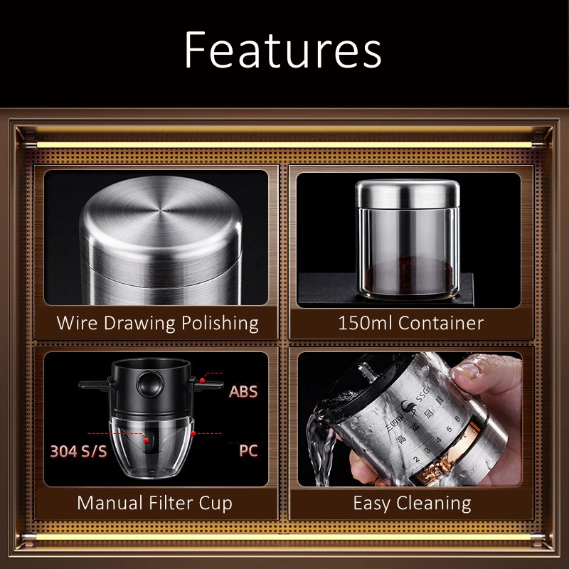 Ручная кофемолка с фильтром LFGB