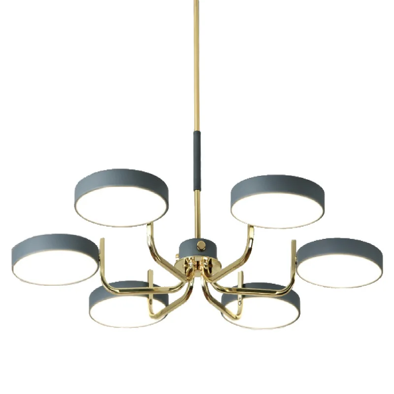 Nordic Minimalist Light Luxury Living Room Chandelier Personality LED Bedroom Color Dining Decor Lamp European Home Lighting