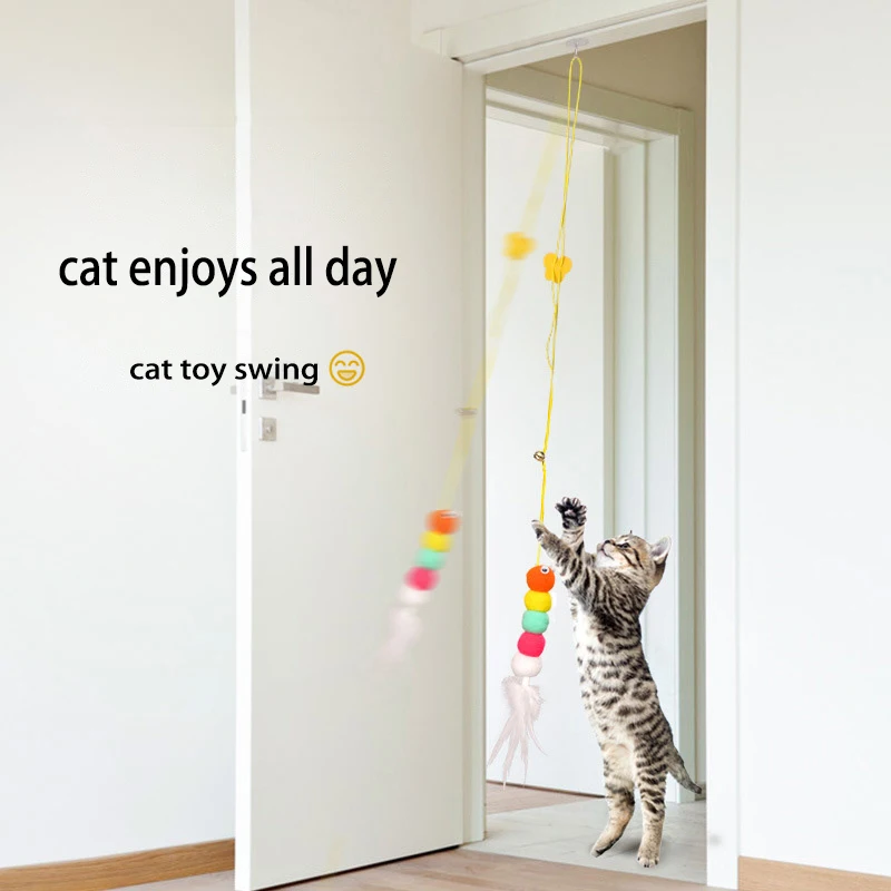 Интерактивные игрушки для кошек подвесная дверь забавная кошачья палочка