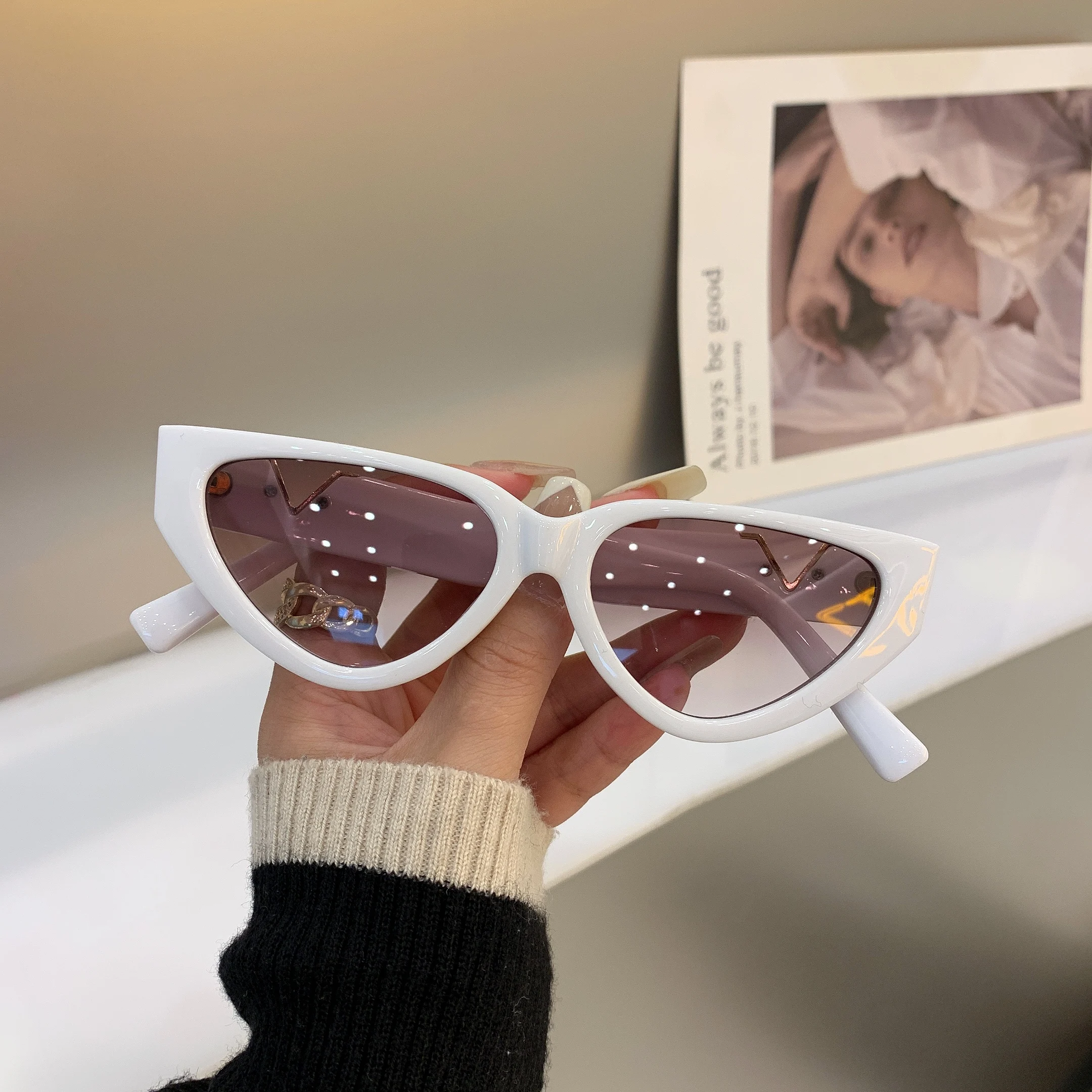 fashion hot cat eye small frame sunglasses female women trendy summer eyewear new brand designer cool uv400 shades for ladies free global shipping