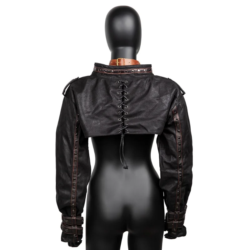 

Retro Gothic Female Cloak Medieval Retro Cappa Halloween Cosplay Long Sleeves Woman Shawl Vest Party Cosplay Clothing Props