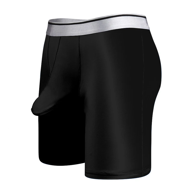 4Pcs/Lot High End Men's Sports Underwear Men's Ice Silk Plus Size Boxer Pants Anti-wear Legs Plus Fat Plus Size Boxers