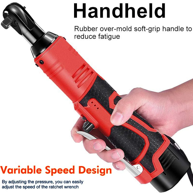 Screwdriver Wrench Cordless Electric Wrench 18V Ratchet Wrench set Angle Drill Screwdriver to Removal Screw Nut Car Repair Tool images - 6