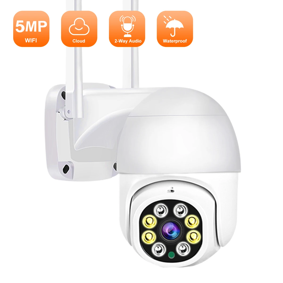 

5MP IP Camera 1080P Video Surveillance Home Smart CCTV Outdoor Security Cam Mini Speed Dome H.265 Auto Tracking 3MP WiFi Camera