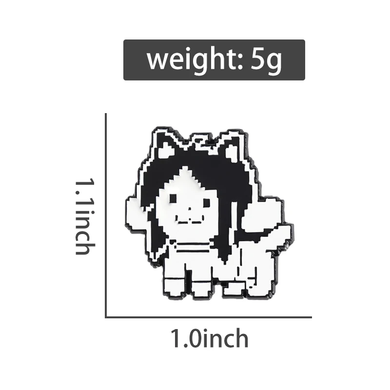 Пиксельный щенок брошь Pinhabit