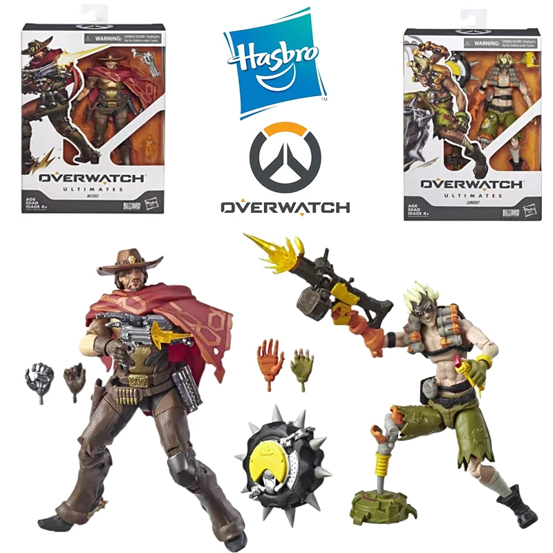 

Hasbro Overwatch Ultimate Blizzard Heroes Mccree Junkrat 6 Inches 16Cm Original Action Figure Children's Toys Christmas