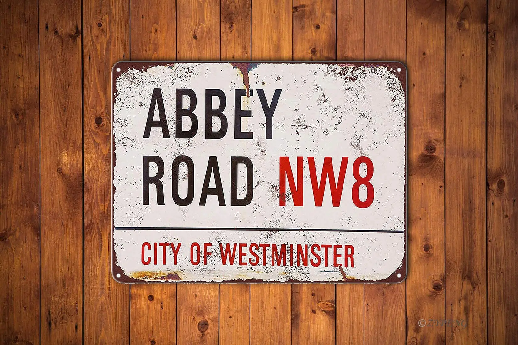 Винтажный металлический знак ZYPENG Abbey Road 8x12 дюймов настенное украшение гараж