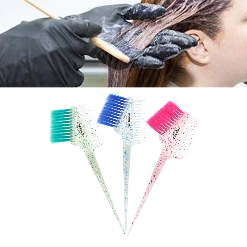 

Soft Fibre Glitter Tint Dye Hair Brush Hairdressing Pro Salon Tools Bleach Comb Salon Accessories For Hair Coloring supplies