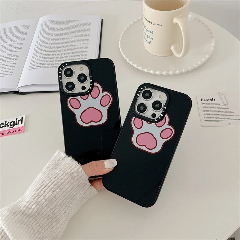 

Black Cute Cat Claw Mirror Surface Phone Case Cover for IPhone 11 12 13 14 Pro Max Case for IPhone 14 Pro Max