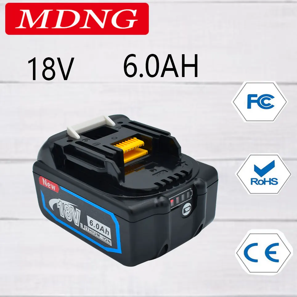 

Makita-18V 6000 мАч литий-ионная аккумуляторная батарея, 18 в, запасная батарея для бурения, BL1860BL1830BL1850BL1860B