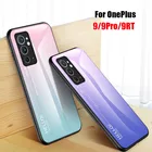 Градиентная задняя крышка из закаленного стекла для OnePlus 9 Pro 9RT 5G чехол для телефона жесткий чехол Защитный Тонкий чехол из ТПУ