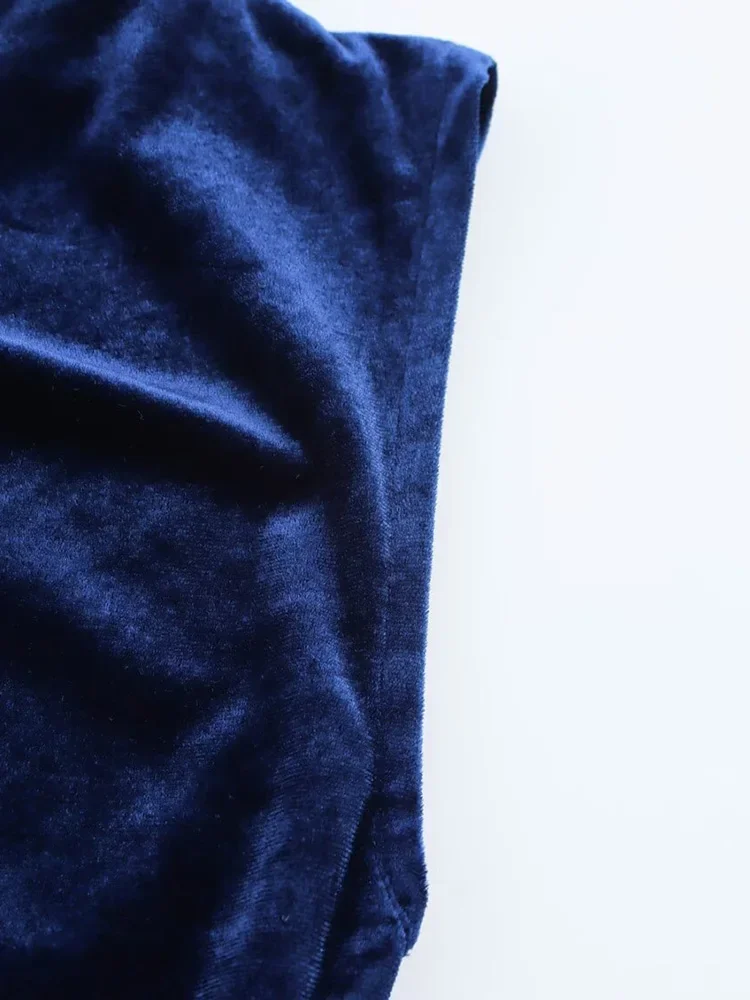 Wilshela женское модное темно-синее плиссированное асимметричное платье миди