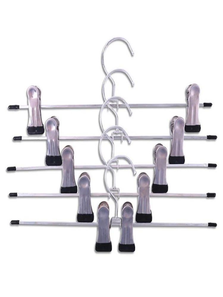 10pcs Coat Hangers Strong Clothes Hanger Drying Rack For Trouser Skirt Pants Non-Slip Stainless Steel Hangers Drying Clothes images - 6