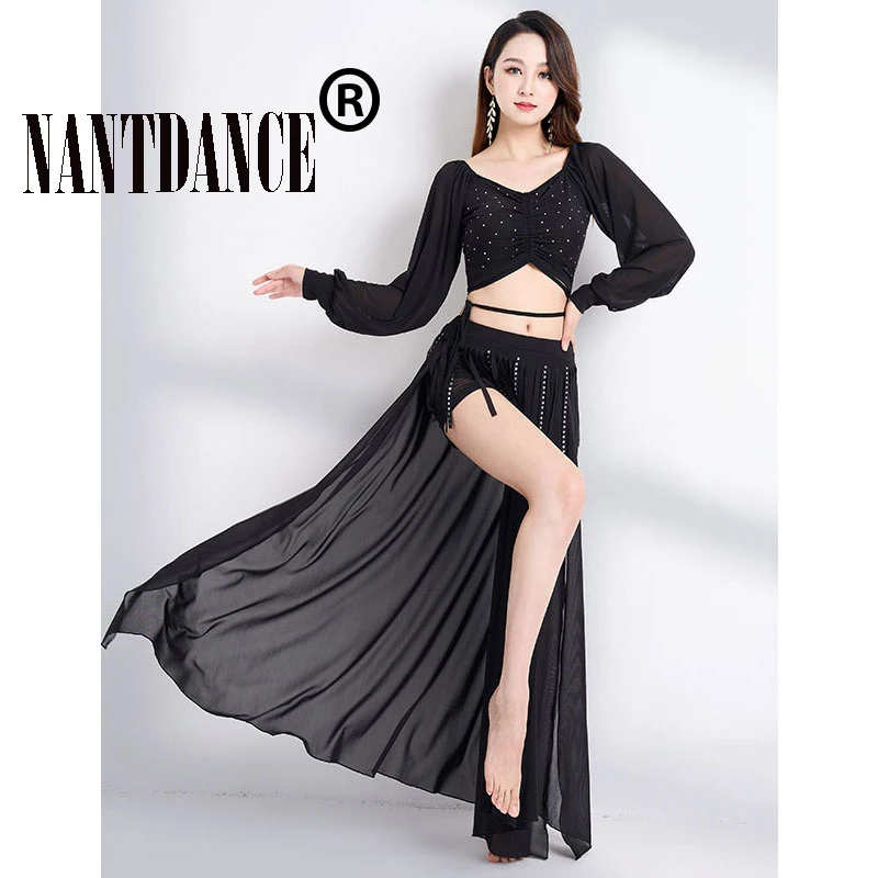 Комплект брюк для танца живота тренировочная одежда модный костюм восточного