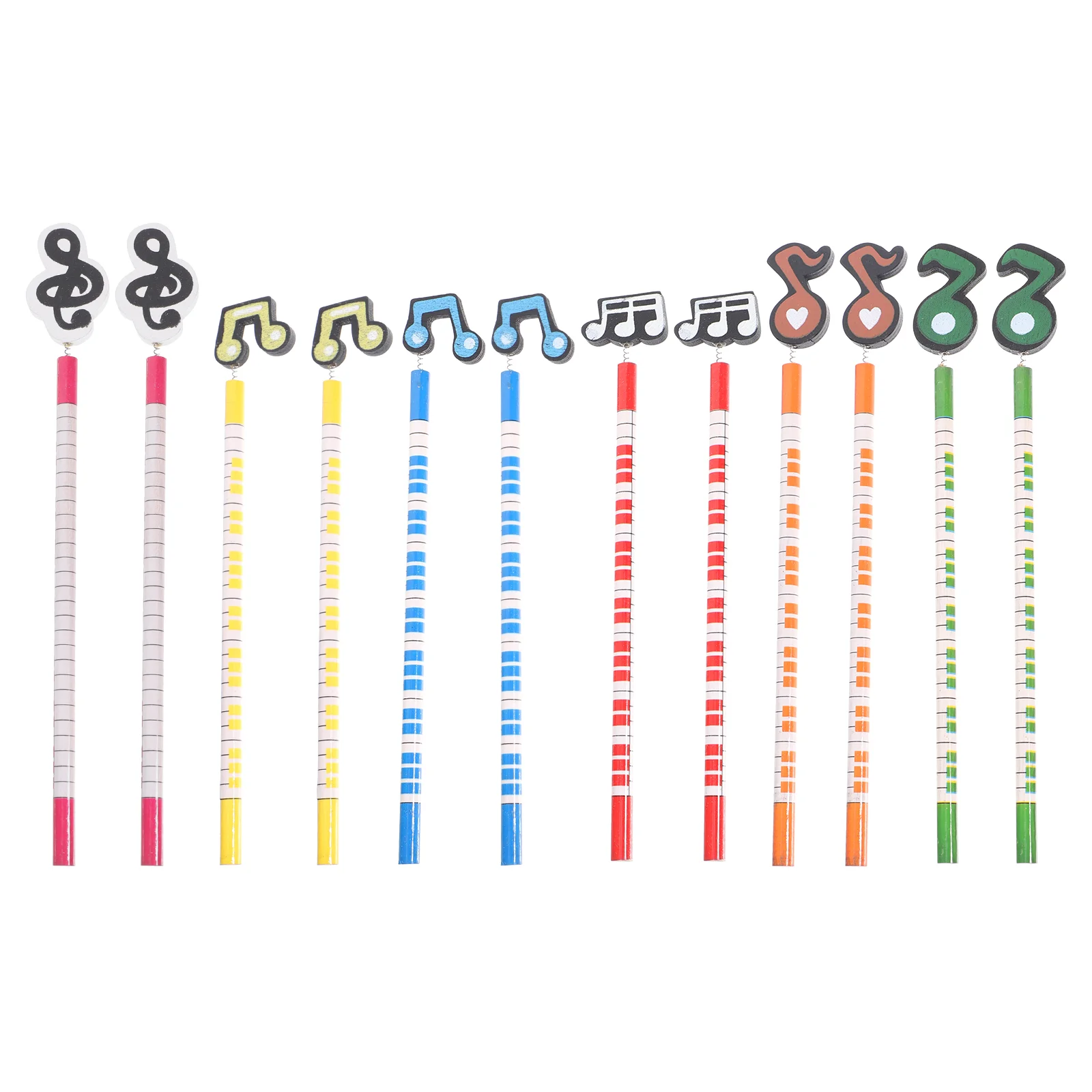 

12 Pcs Music Notation Teacher Gifts Wood Pencils School Supplies Note Child